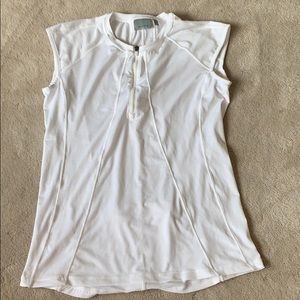 Quarter zip work out tank top
